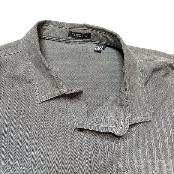 TOAD & CO Alvar Long Sleeve Button Down Shirt Size Large - Picture 7 of 7